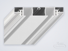 Профиль карниз KRAAB Slim Road 02 двухрядный, белый (2 м)