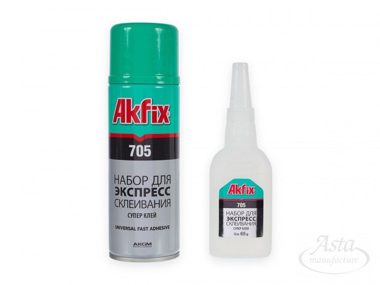 Клей цианакрилатный Akfix 705 (CA-705), набор с активатором